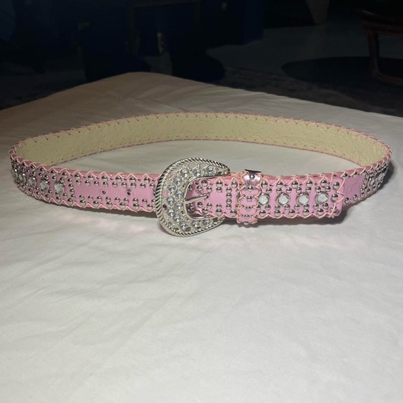 Pink Rhinestone Embellished Belt - Picture 3 of 5